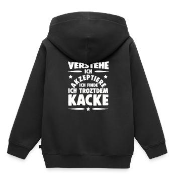Scheiße Doof Dumm Dumme Welt Lustiger Spruch Dumme - Kinder Premium Organic Hoodie - Schwarz - Hinten - AI Model Kid Male (0cm)