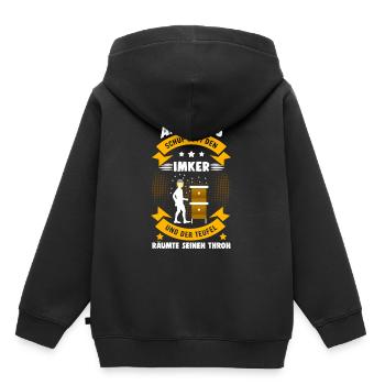 Imker - Kinder Premium Organic Hoodie - Schwarz - Hinten - AI Model Kid Male (0cm)