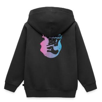 Meerjungfrau - Kinder Premium Organic Hoodie - Schwarz - Hinten - AI Model Kid Male (0cm)