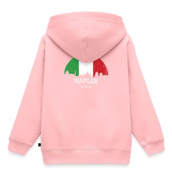 Naples Italy - Kids Premium Organic Hoodie - rose - Back - AI Model Kid Female (0cm)