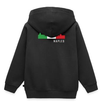 Naples Italie - Sweat Premium à capuche enfant bio - noir - Dos - AI Model Kid Male (0cm)