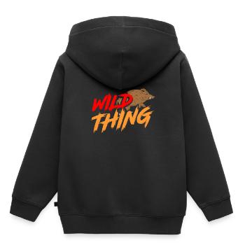 Wild boar - Kids Premium Organic Hoodie - black - Back - AI Model Kid Male (0cm)