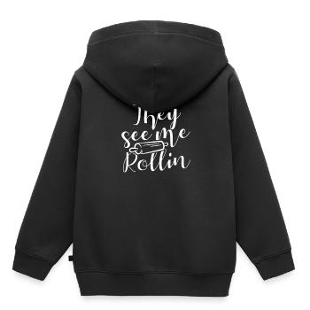 Cadeau de cuisson de cuisson Baker - Sweat Premium à capuche enfant bio - noir - Dos - AI Model Kid Male (0cm)