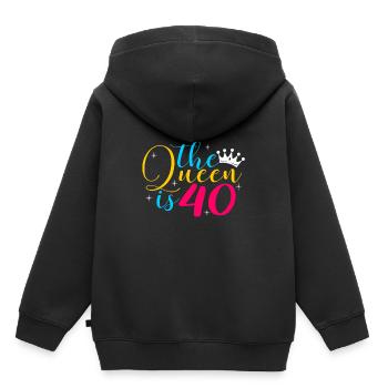 40. Geburtstag - Kinder Premium Organic Hoodie - Schwarz - Hinten - AI Model Kid Male (0cm)