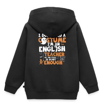 professeur - Sweat Premium à capuche enfant bio - noir - Dos - AI Model Kid Male (0cm)
