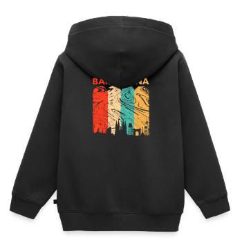 Barcelona - Kids Premium Organic Hoodie - black - Back - AI Model Kid Male (0cm)