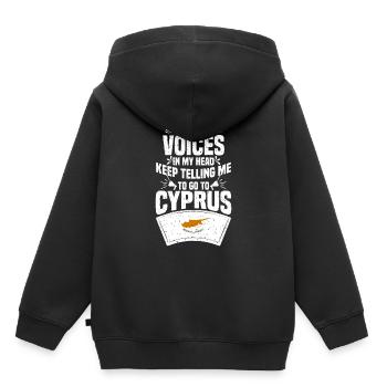 Chypre - Sweat Premium à capuche enfant bio - noir - Dos - AI Model Kid Male (0cm)