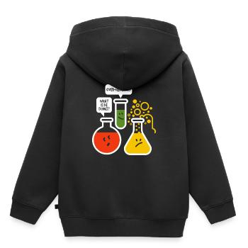 Chemie - Kinder Premium Organic Hoodie - Schwarz - Hinten - AI Model Kid Male (0cm)