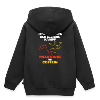 Chemie - Kinder Premium Organic Hoodie - Schwarz - Hinten - AI Model Kid Male (0cm)