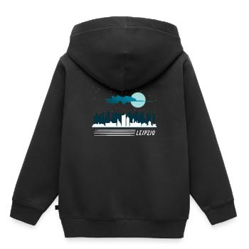 Leipzig - Sweat Premium à capuche enfant bio - noir - Dos - AI Model Kid Male (0cm)