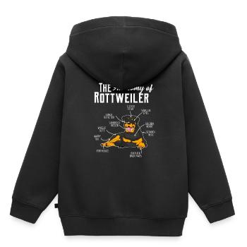 rottweiler - Sweat Premium à capuche enfant bio - noir - Dos - AI Model Kid Male (0cm)
