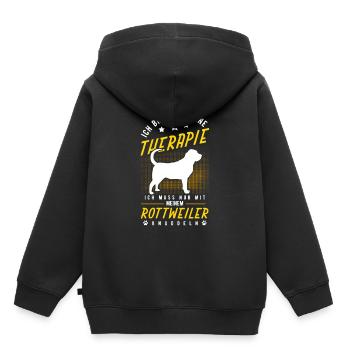 Rottweiler - Kinder Premium Organic Hoodie - Schwarz - Hinten - AI Model Kid Male (0cm)