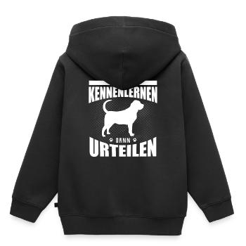 Rottweiler - Kinder Premium Organic Hoodie - Schwarz - Hinten - AI Model Kid Male (0cm)