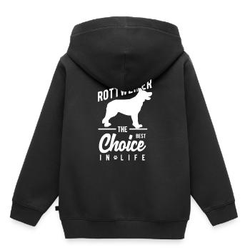 rottweiler - Sweat Premium à capuche enfant bio - noir - Dos - AI Model Kid Male (0cm)