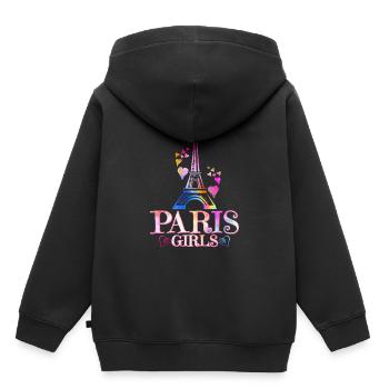 Paris - Sweat Premium à capuche enfant bio - noir - Dos - AI Model Kid Male (0cm)