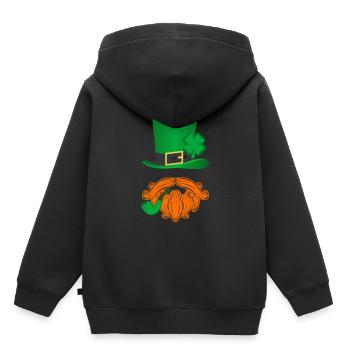 Irlande - Sweat Premium à capuche enfant bio - noir - Dos - AI Model Kid Male (0cm)