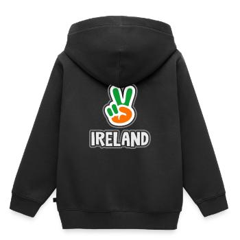 Irlande - Sweat Premium à capuche enfant bio - noir - Dos - AI Model Kid Male (0cm)