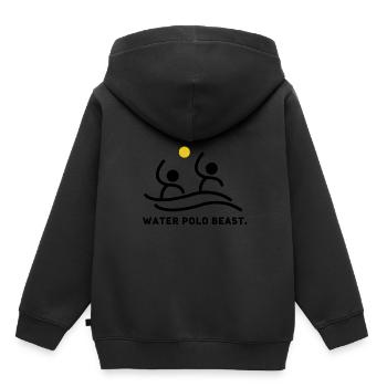 Wasserball - Kinder Premium Organic Hoodie - Schwarz - Hinten - AI Model Kid Male (0cm)