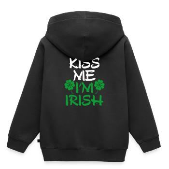 Irlande - Sweat Premium à capuche enfant bio - noir - Dos - AI Model Kid Male (0cm)