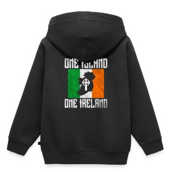 Irlande - Sweat Premium à capuche enfant bio - noir - Dos - AI Model Kid Male (0cm)