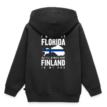 Finlande - Sweat Premium à capuche enfant bio - noir - Dos - AI Model Kid Male (0cm)