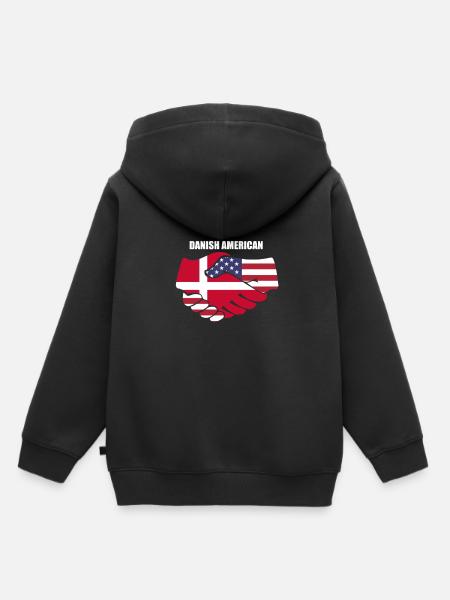 Dänemark - Kinder Premium Organic Hoodie - Schwarz