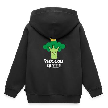 broccoli - Kids Premium Organic Hoodie - black - Back - AI Model Kid Male (0cm)