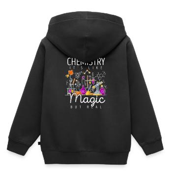 chimie - Sweat Premium à capuche enfant bio - noir - Dos - AI Model Kid Male (0cm)