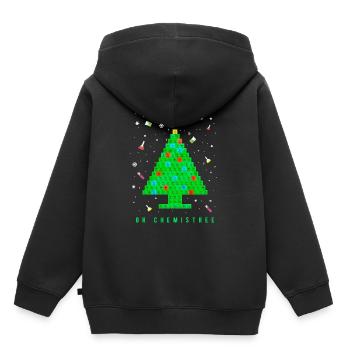 chemie - Kinder Premium Organic Hoodie - Schwarz - Hinten - AI Model Kid Male (0cm)