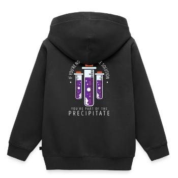 chemie - Kinder Premium Organic Hoodie - Schwarz - Hinten - AI Model Kid Male (0cm)