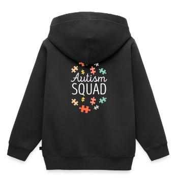 Autismus - Kinder Premium Organic Hoodie - Schwarz - Hinten - AI Model Kid Male (0cm)