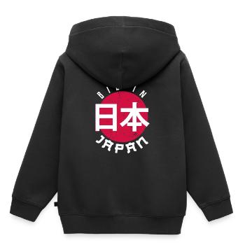 Japon - Sweat Premium à capuche enfant bio - noir - Dos - AI Model Kid Male (0cm)