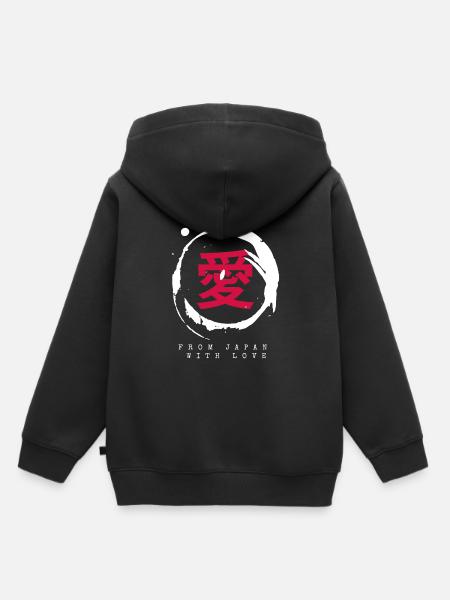 Japan - Kinder Premium Organic Hoodie - Schwarz
