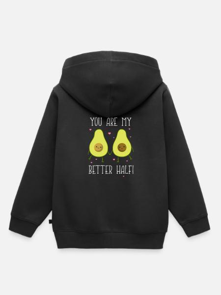 Avocado - Kinder Premium Organic Hoodie - Schwarz