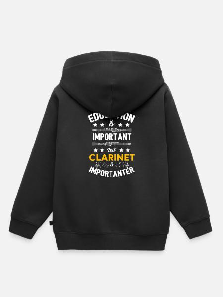 Klarinette - Kinder Premium Organic Hoodie - Schwarz