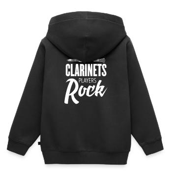 clarinette - Sweat Premium à capuche enfant bio - noir - Dos - AI Model Kid Male (0cm)