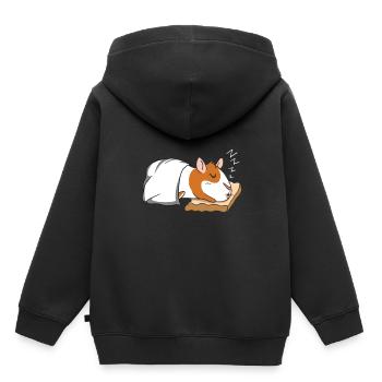 Meerschweinchen - Kinder Premium Organic Hoodie - Schwarz - Hinten - AI Model Kid Male (0cm)