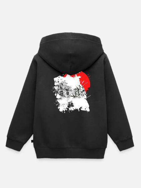 Japan - Kinder Premium Organic Hoodie - Schwarz