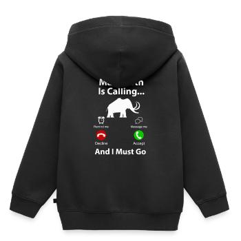 Mammouth - Sweat Premium à capuche enfant bio - noir - Dos - AI Model Kid Male (0cm)