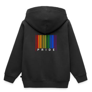 lgbt gay lesbisch regebogen pride - Kinder Premium Organic Hoodie - Schwarz - Hinten - AI Model Kid Male (0cm)