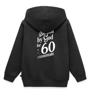 60. Geburtstag - Kinder Premium Organic Hoodie - Schwarz - Hinten - AI Model Kid Male (0cm)