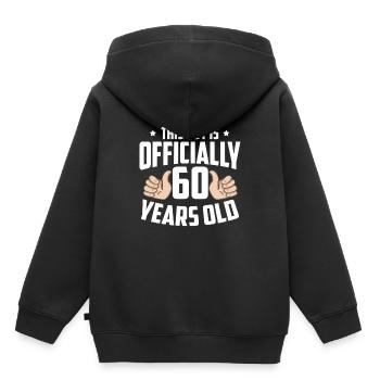 60. Geburtstag - Kinder Premium Organic Hoodie - Schwarz - Hinten - AI Model Kid Male (0cm)