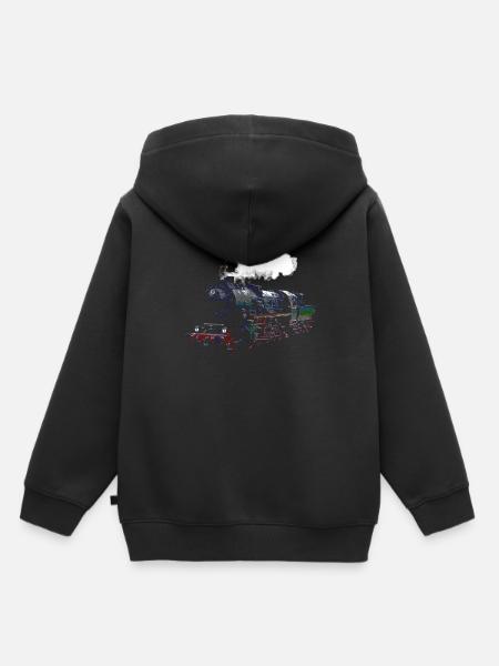 Züge - Kinder Premium Organic Hoodie - Schwarz