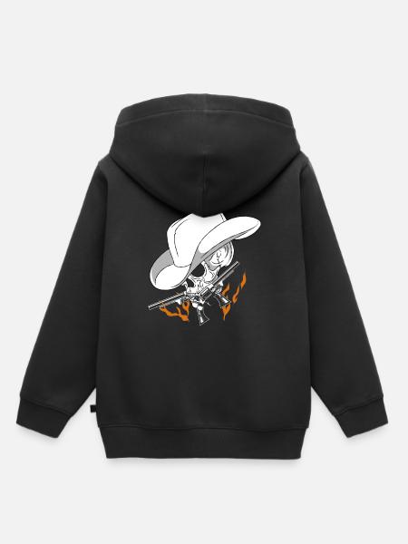 Cowboy - Kinder Premium Organic Hoodie - Schwarz