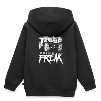 Quad - Kids Premium Organic Hoodie - black - Back - AI Model Kid Male (0cm)