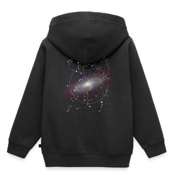 Astronomie - Kinder Premium Organic Hoodie - Schwarz - Hinten - AI Model Kid Male (0cm)