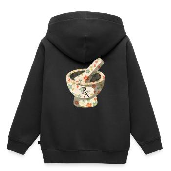 Apotheker - Kinder Premium Organic Hoodie - Schwarz - Hinten - AI Model Kid Male (0cm)