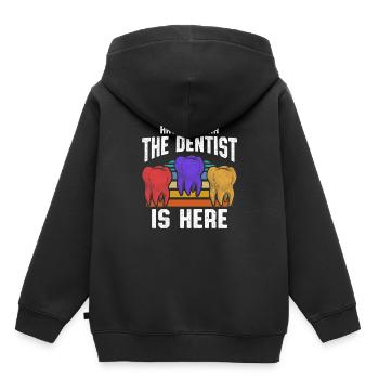 Zahnarzt - Kinder Premium Organic Hoodie - Schwarz - Hinten - AI Model Kid Male (0cm)