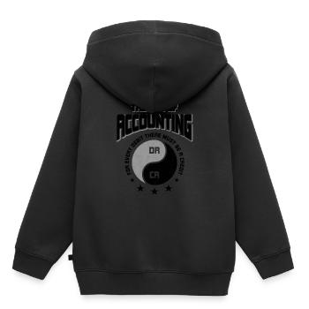 Buchhalter - Kinder Premium Organic Hoodie - Schwarz - Hinten - AI Model Kid Male (0cm)