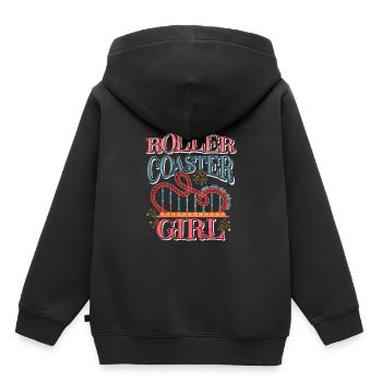 roller coaster - Kids Premium Organic Hoodie - black - Back - AI Model Kid Male (0cm)